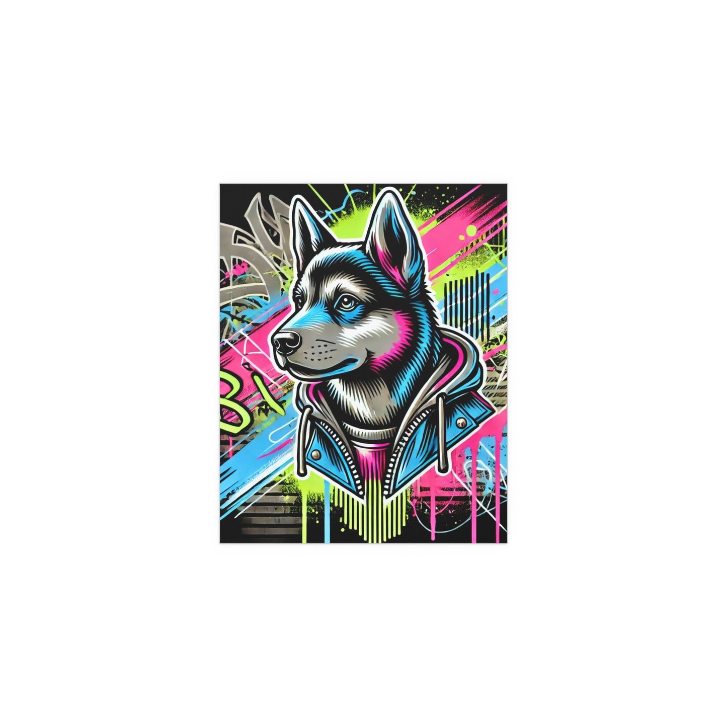 Street Pup Indoor and Outdoor Silk Poster